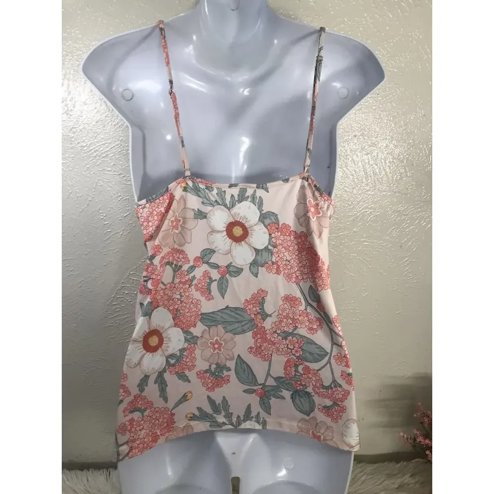 Women Flora Nikrooz Stacy Floral Print Cami 1 Pc Women's Pajama Strappy Sz X-Lg